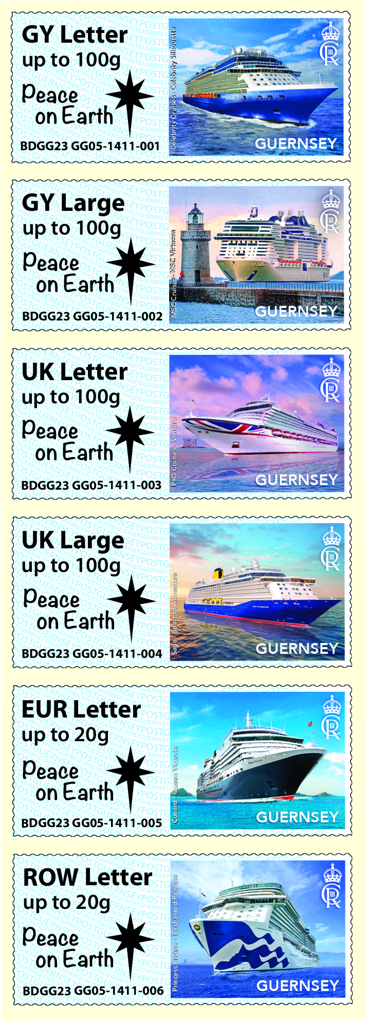 GG05 G Series Visiting Cruise Ship Christmas Overprint 2023